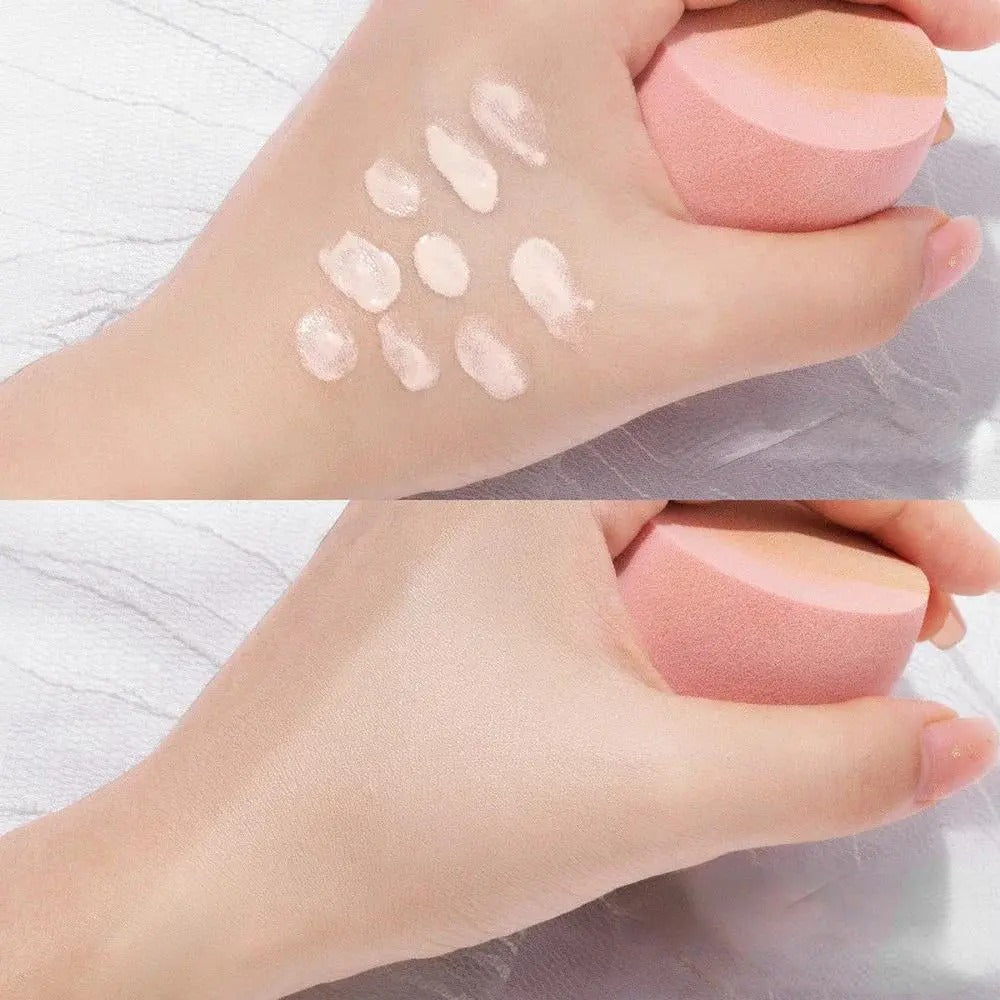 4pcs Hydrophilic PU Makeup Sponges, Soft Velvet Cosmetic Blender