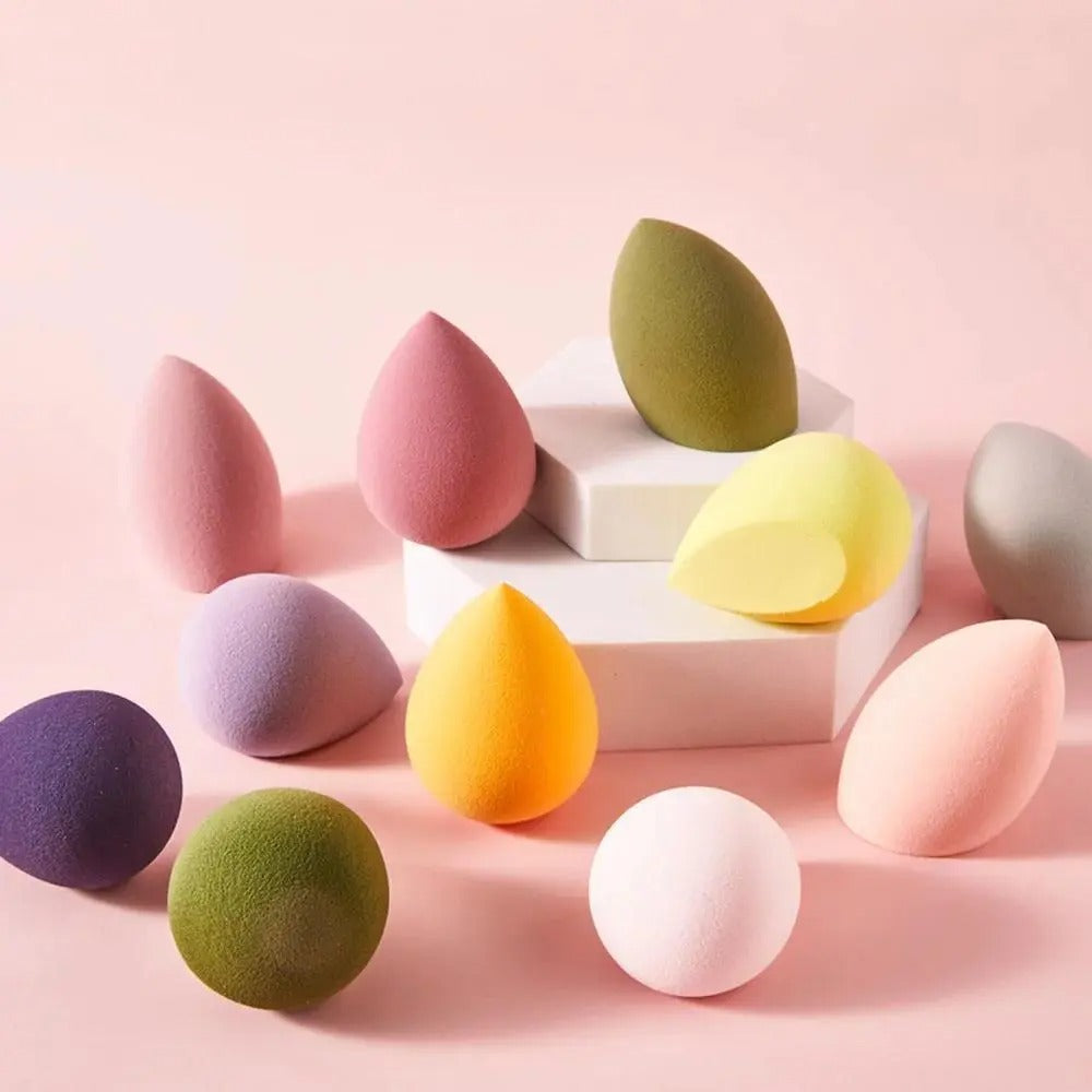 4pcs Hydrophilic PU Makeup Sponges, Soft Velvet Cosmetic Blender